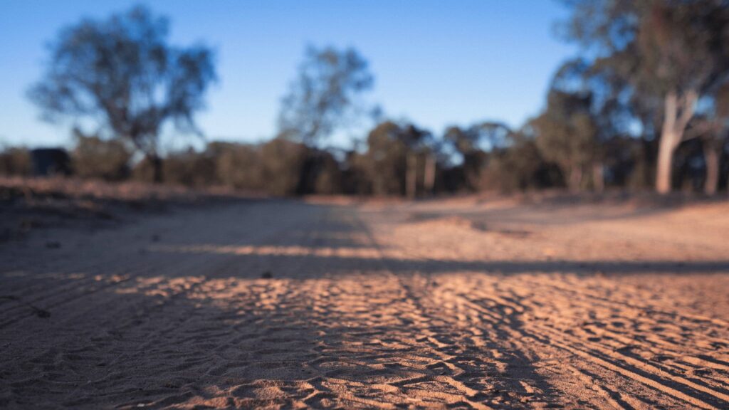 Red dirt on country